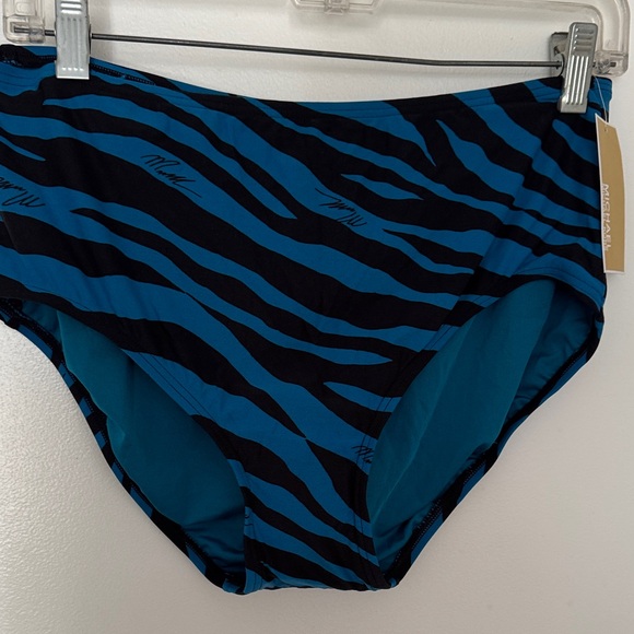 Michael Kors Zebra Print Men's Swim Briefs - Blue and Black - Picture 1 of 5